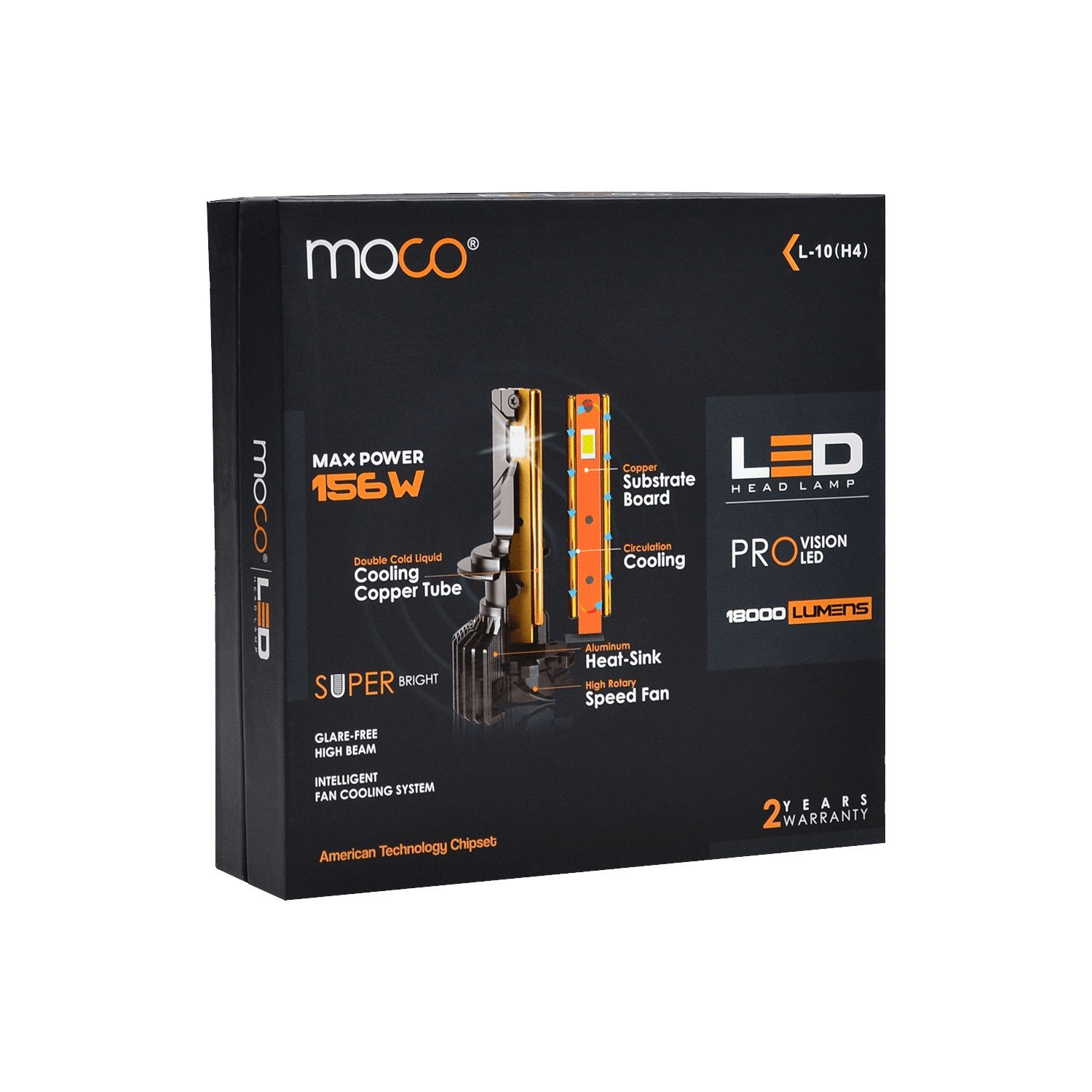 Moco L-10 H4 156 W 18000 Lumens Pro Vision 6000K LED - Image 1